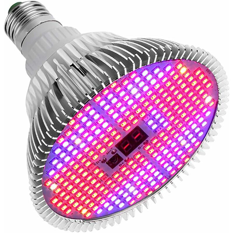 

Bombilla de cultivo LED de 20 W, lámpara de espectro completo con temporizador con control remoto para plantas de interior hidropónicas y de