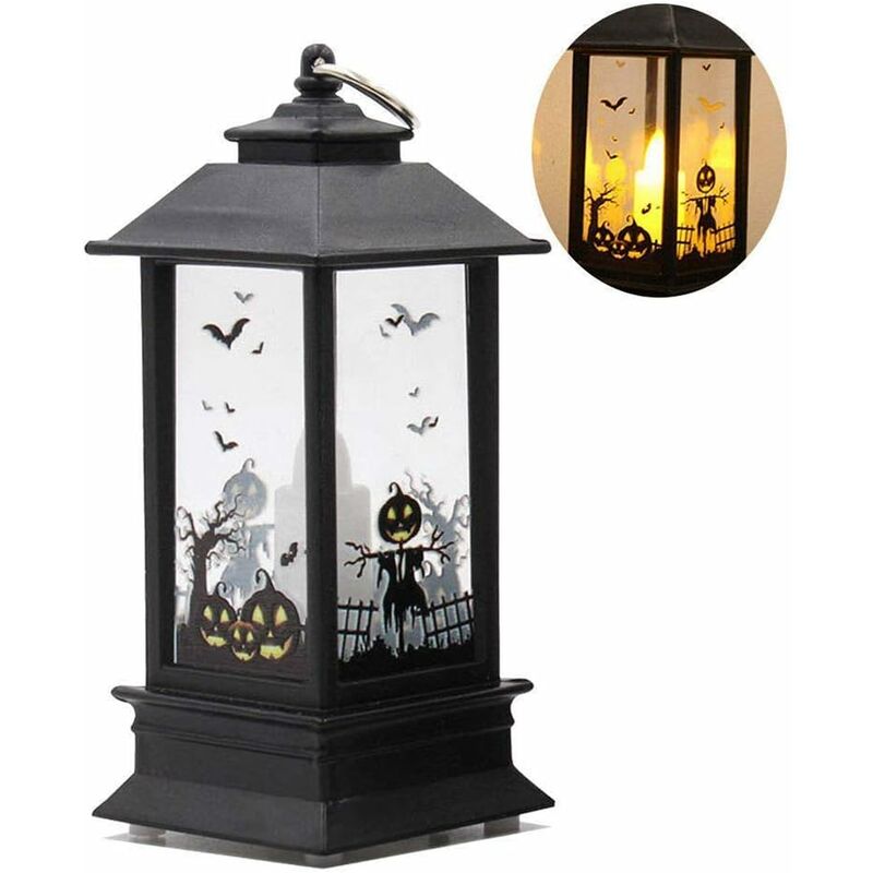 

Bombilla de lámpara LED decorativa de Halloween con forma de llama, linterna colgante para decoraciones de mesa para el hogar de Halloween Calabaza