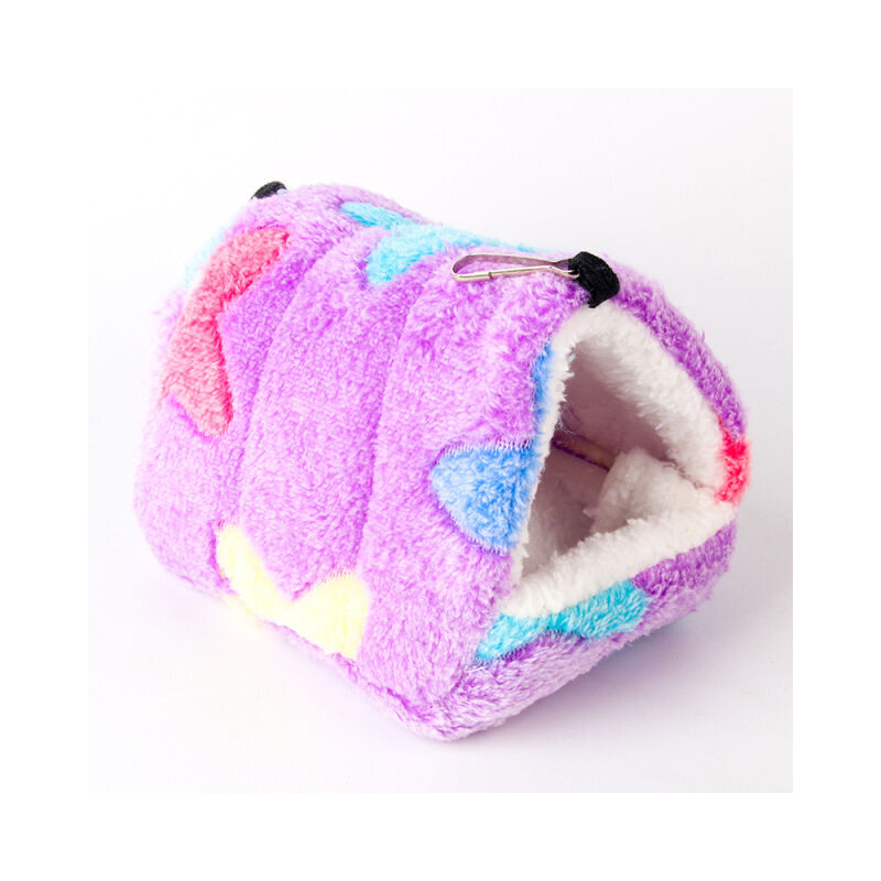 

Cama para mascotas: felpa portátil, algodón, cálida, saco de dormir multifuncional con tapete extraíble, cama para hámster, conejillos de indias,