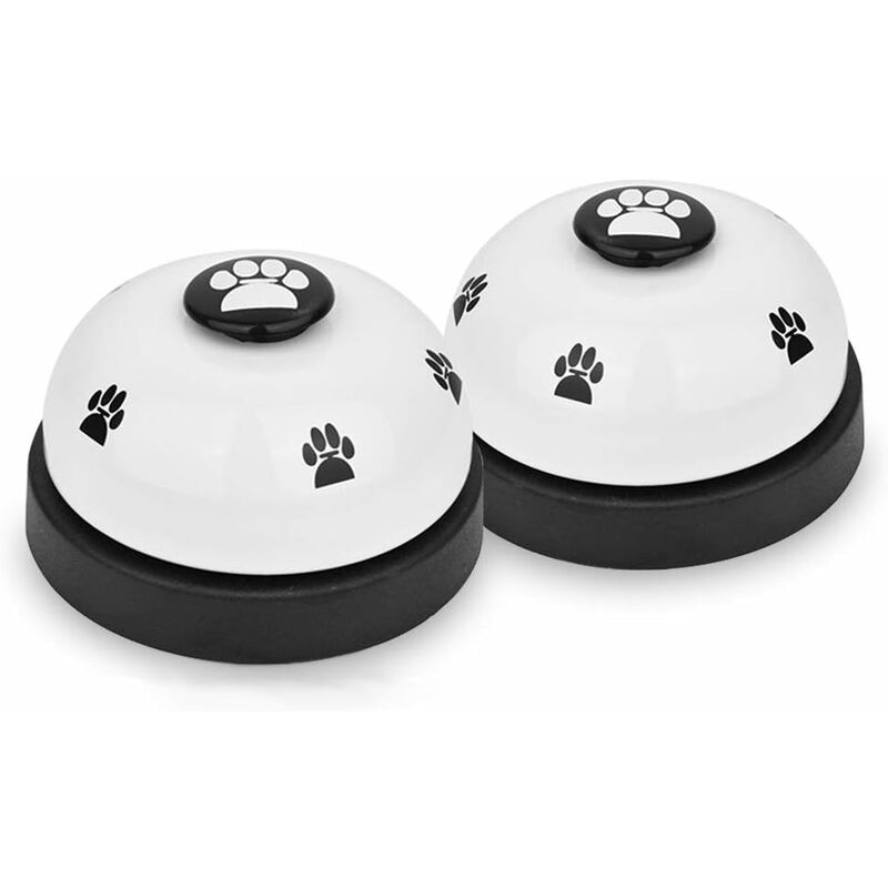 

campana para perros, paquete de 2 campanas para perros de metal con piso de goma antideslizante para el anillo de entrenamiento para ir al baño,