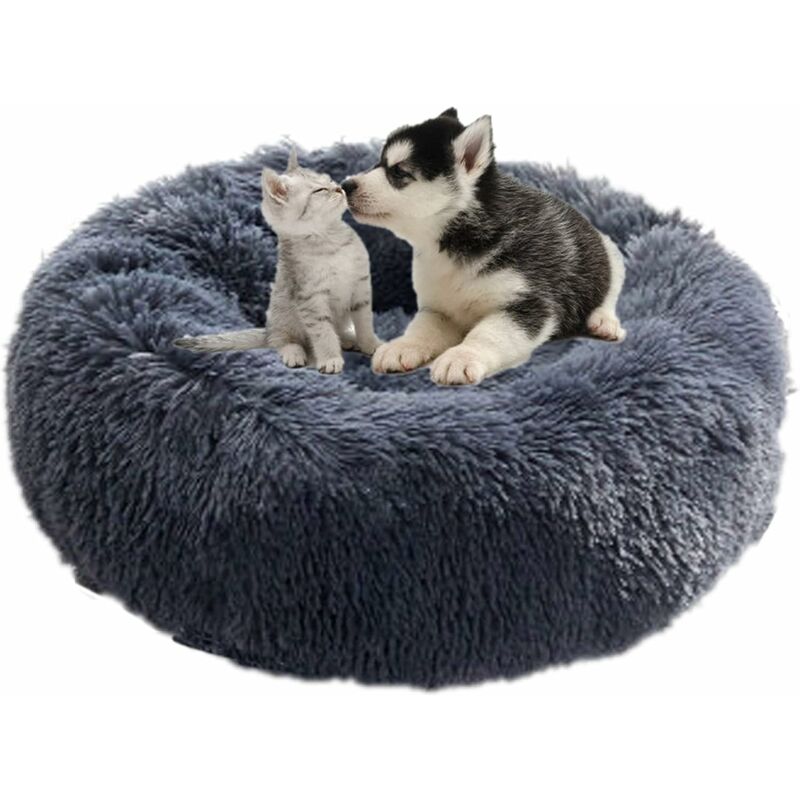 

Canasta para perros Canasta redonda para gatos Almohada mullida para cama para mascotas Suave y cómoda, cálida, impermeable, antideslizante y lavable