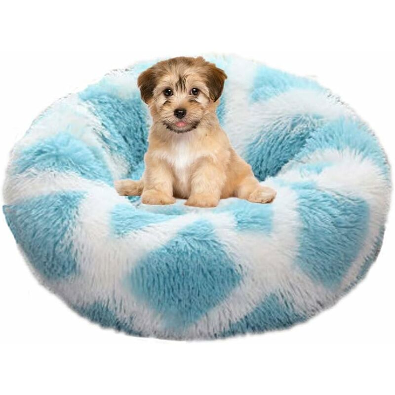 

Canasta para perros Canasta redonda para gatos Almohada mullida para cama para mascotas Suave y cómoda, cálida, impermeable, antideslizante y lavable