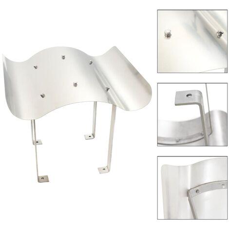 LITZEE Capot de cheminée Acier inoxydable Argenté