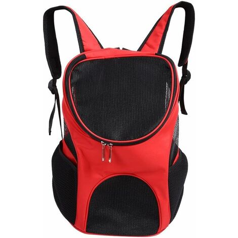 main image of "LITZEE Cat Dog Carrier Backpack, Hands Free Adjustable Ventilation Double Shoulder Bag For Carrying Dog Cat Rabbit Rabbit Walking Hiking Travel(Red)"
