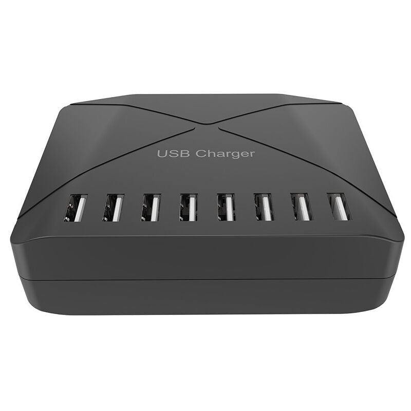 Chargeur USB 40 W, multi-USB à 8 ports, hub de charge avec détection intelligente, station de charge USB multi-ports, pour smartphones, tablettes et