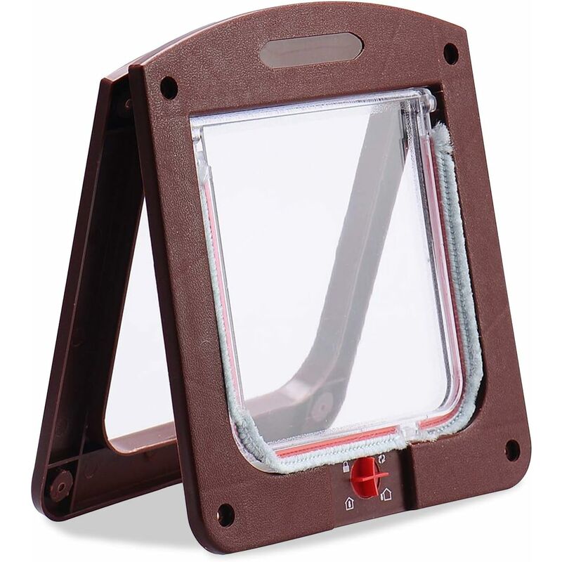 LITZEE Chatière pour Chat Chiens Petit Chatière Porte Puce 4 Voies verrouillable Facile à Installer