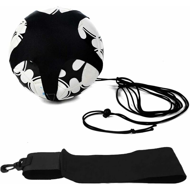 

Cinturón de entrenamiento de fútbol, ​​pelota de entrenamiento de fútbol con elástico, cinturón ajustable para niños y adultos, color negro