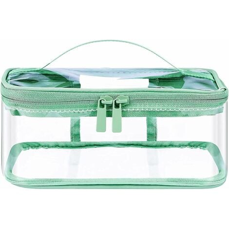 ANEMEL Toiletry Bag Makeup Cosmetic Clear Bag Portable Waterproof  Transparent Travel Storage Pink
