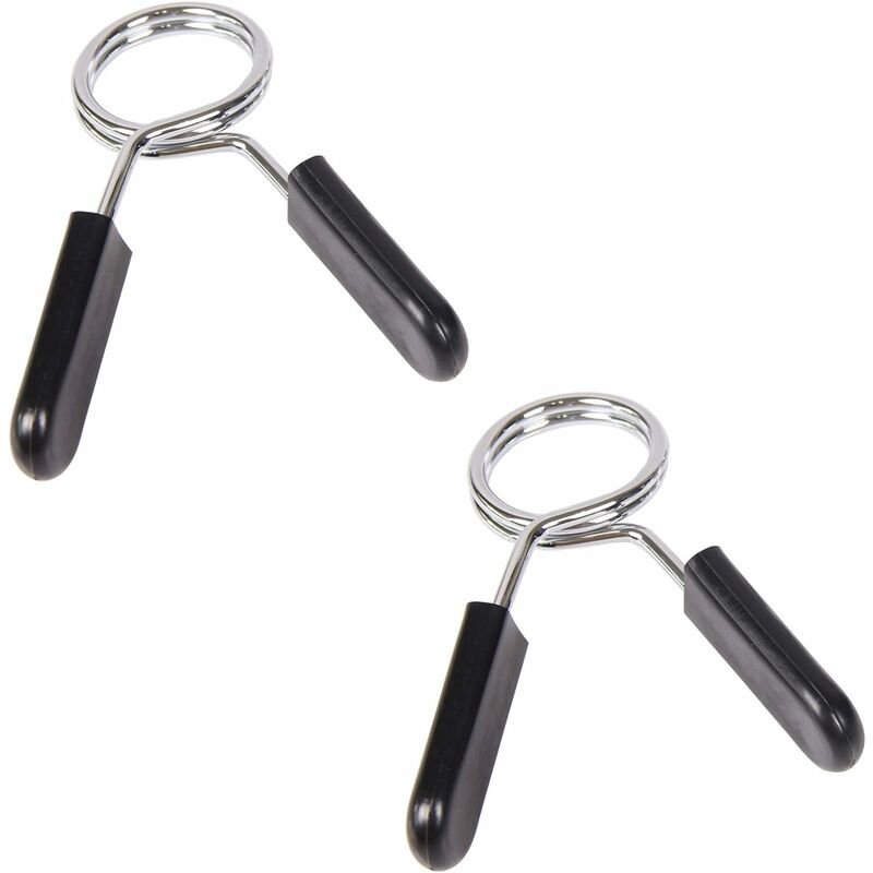 

Clip de resorte para barra 1 par 25 mm Barra de pesas Gimnasio Barra de pesas Abrazadera de bloqueo con mancuernas Clip de resorte Negro Accesorios