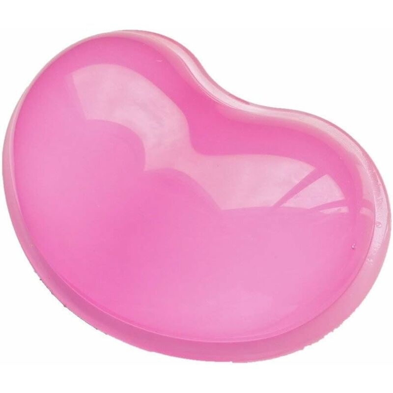 

Cojín de reposamuñecas de gel de silicona en forma de corazón Translucidez Alfombrilla de ratón ergonómica Almohada de mano fresca que reduce