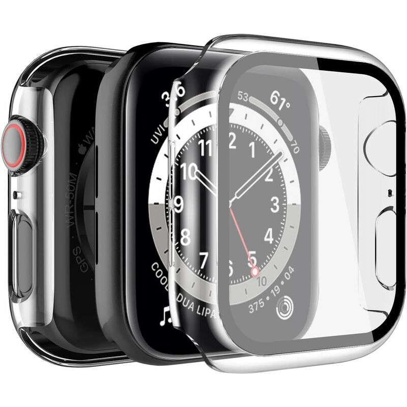 

Compatible con Apple Watch Series 6 Se Protector de pantalla de 40 mm, 2 piezas, Estuche para PC