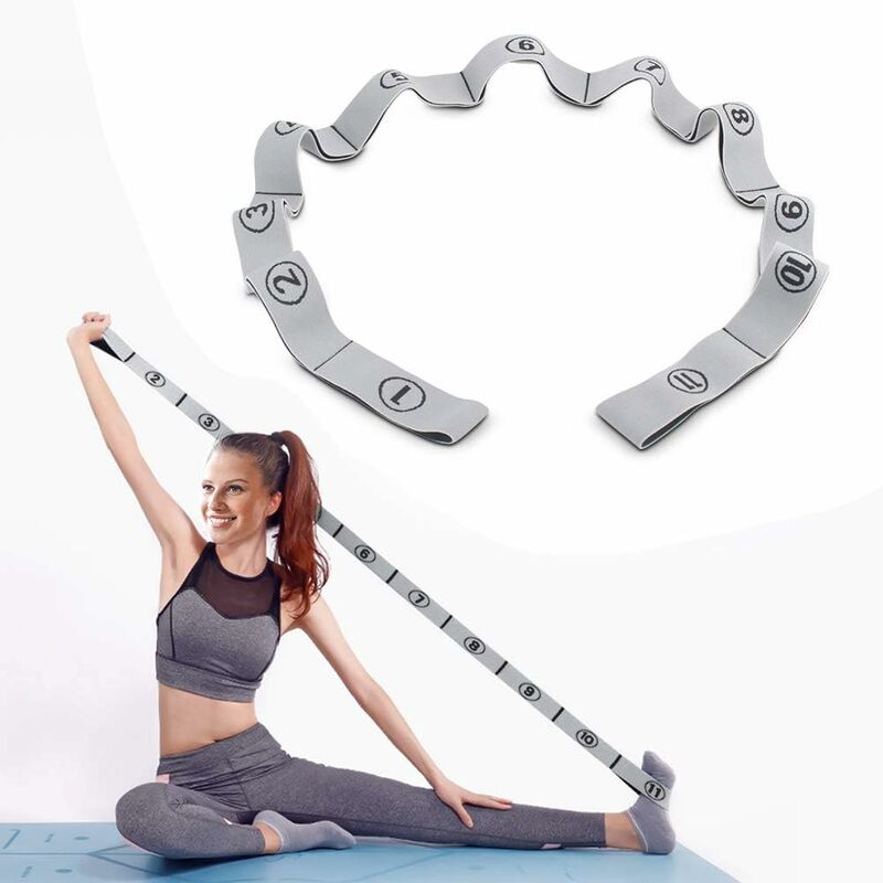 

Correa de ejercicio, Bandas elásticas de yoga con 11 anillos, Bandas elásticas de ejercicio, Banda de resistencia elástica latina para adultos Yoga