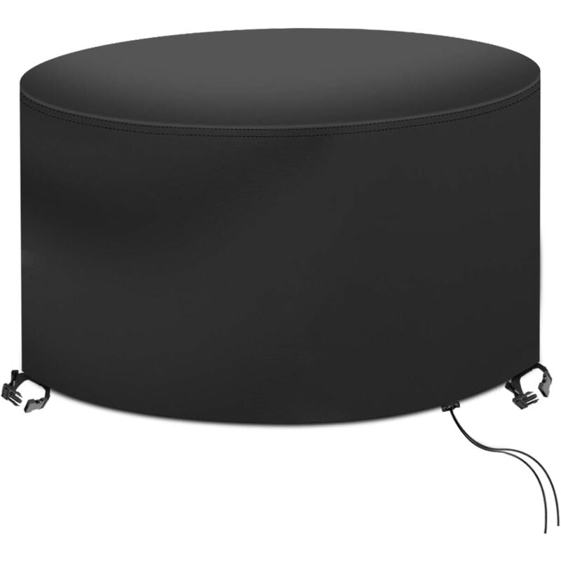 Couverture Bâche de Protection de Table, Housse de Protection pour Table Ronde Imperméable au Vent Housse Mobilier 420D Oxford Tissu Housse Salon de