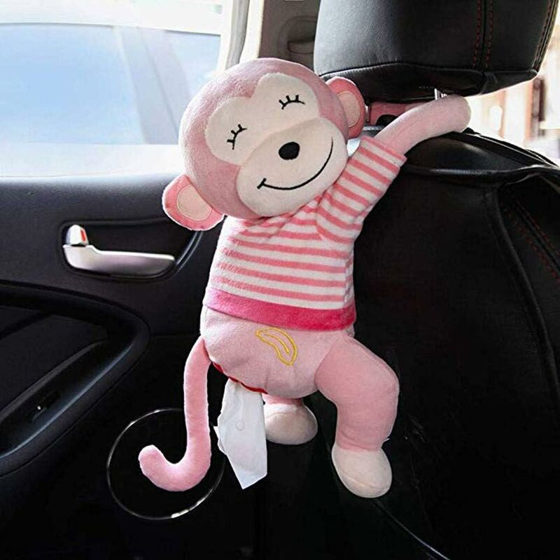 

Creative Monkey Tissue Box Cubierta de tejido de dibujos animados Soporte de papel Caja de servilletas Almacenamiento de papel para el coche Hogar