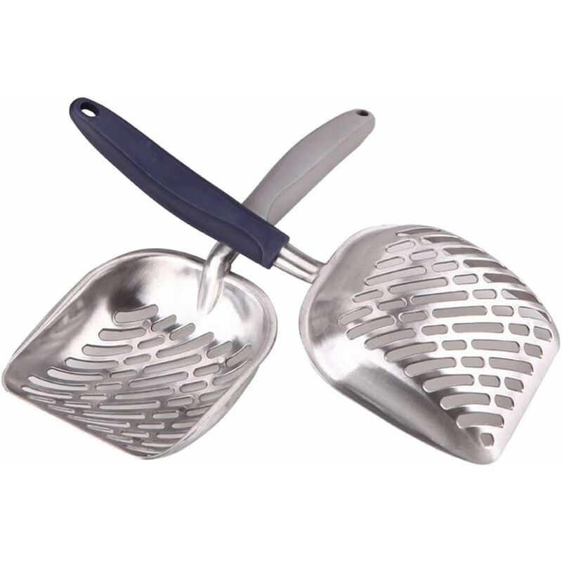 

Cuchara para arena para gatos, cuchara de metal para arena para mascotas, duradera, para colador de mascotas (14 '' x 5.5 x 1.67 '', envío aleatorio