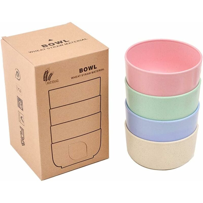 

Cuencos de cereales inastillables para niños, cuenco de fibra de paja de trigo, cuenco biodegradable para arroz, gachas de avena, sopas, cereales,