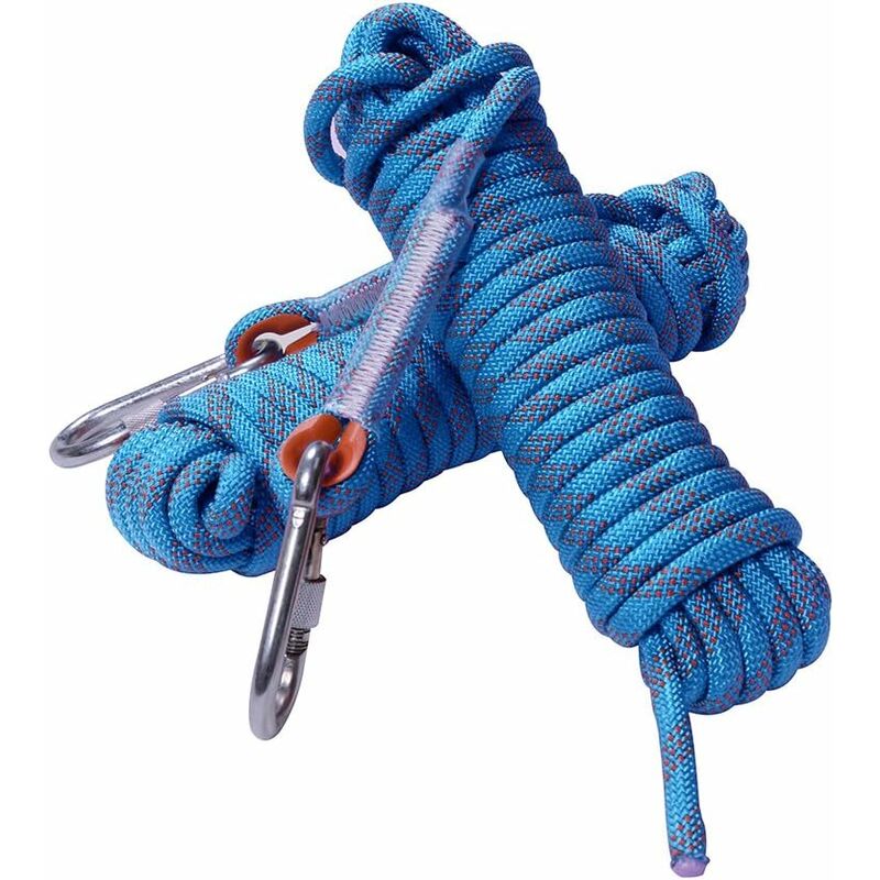 

Cuerda de escalada, 12 mm de diámetro, Accesorios de senderismo, Cuerda de seguridad de alta resistencia (30 m azul)
