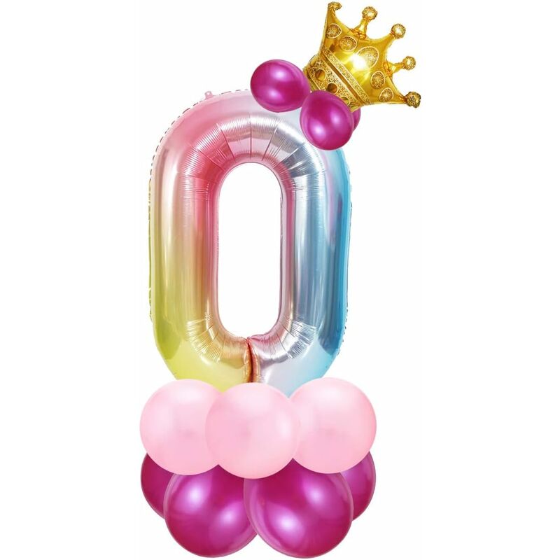 

Litzee - Cumpleaños Niña 0 Globo, Rosa Número 0 Globo, Rosa Número Globo de Helio, 0 Niña Globo, Rosa Cumpleaños Globos, Cumpleaños Niña 0 Decoración
