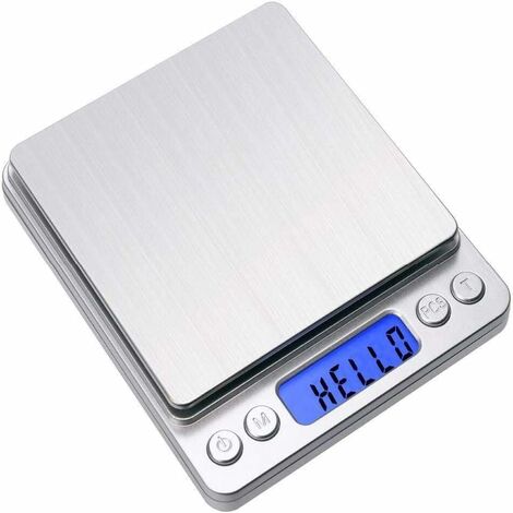 Food Scale,Digital Kitchen Scale Weight Grams and oz for Cooking Baking, 1g/0.1oz Precise Graduation, Stainless Steel and Tempered Glass, Size: 9