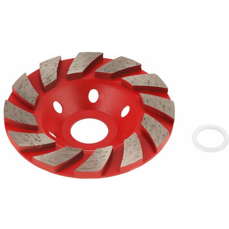 LITZEE Disco de amoladora de diamante 1 pieza Disco de amoladora de diamante Disco de lijado para granito Piedra de mampostería Concreto Pulido de cerámica, Diámetro exterior 100 mm (Rojo)