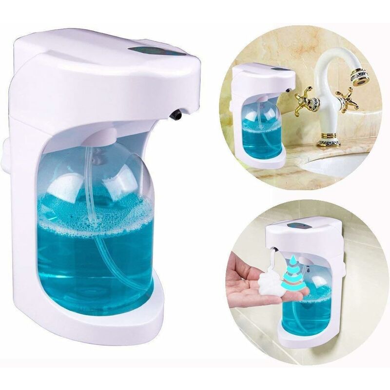 

Dispensador de jabón automático / Dispensador de jabón líquido de espuma fabricado con rayos infrarrojos integrados / 4 baterías duraderas para