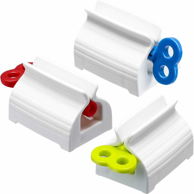 

Dispensador de pasta de dientes de 3 piezas Soporte de asiento de pasta de dientes Soporte de asiento Dispensador de pasta de dientes giratorio para