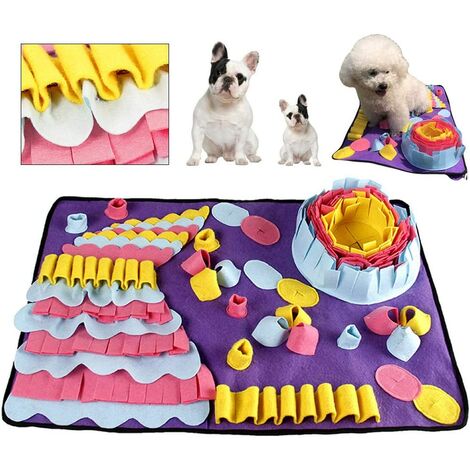 Fovien Dog Mat, Interactive Dog Toys Feed Game Brain Stimulating Enrichment  Toys for Small Medium Large Dogs Blue 
