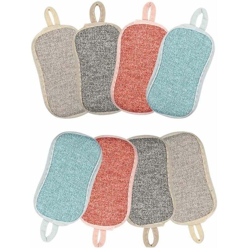 

Esponjas Reutilizables Paño de microfibra reutilizable Retapizado de microfibra Esponja doble Inodoro Almohadillas de fregado de doble cara