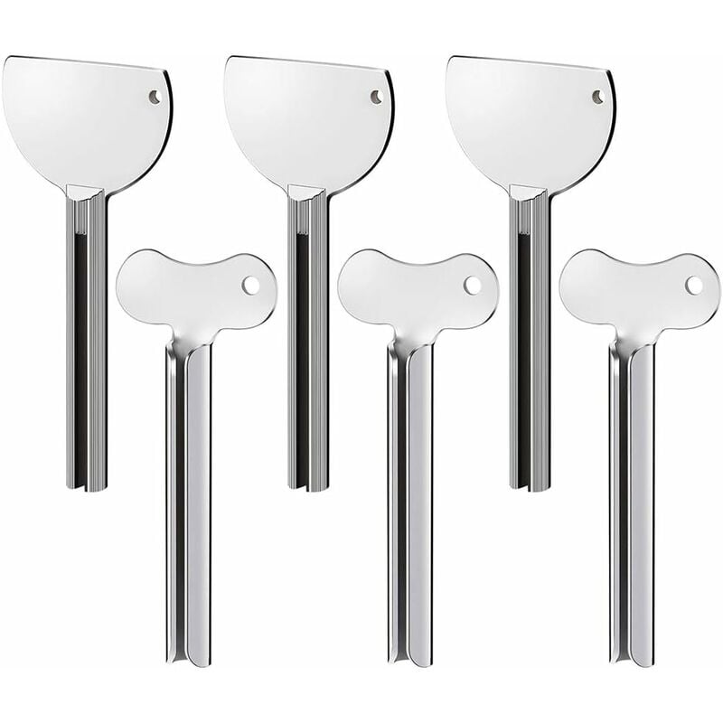 

Exprimidor de tubo de metal para pasta de dientes de 6 piezas, exprimidor de tubo de acero inoxidable, tubo de rodillo, cremas, exprimidor de color,