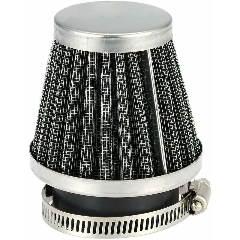 

Filtro de aire de acero de doble capa Gasa universal Abrazadera de repuesto para motocicleta Filtro de aire 52 mm Limpiador de cabeza de hongo para