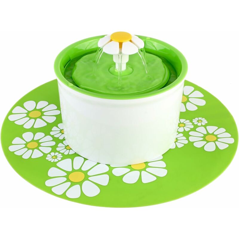 

fuente de flor eléctrica automática para gatos y perros dispensador de comida verde de 1,6 l con filtros