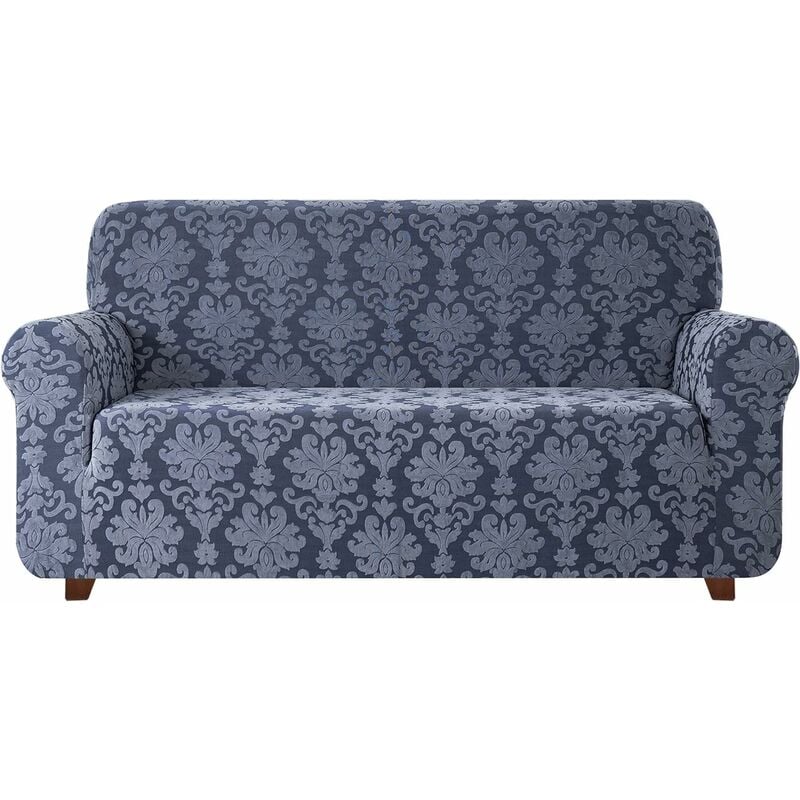 

Litzee - funda de sofá de flores jacquard Tejido elástico suave Protege tu sillón de sofá en diferentes tamaños (2 plazas, azul oscuro)