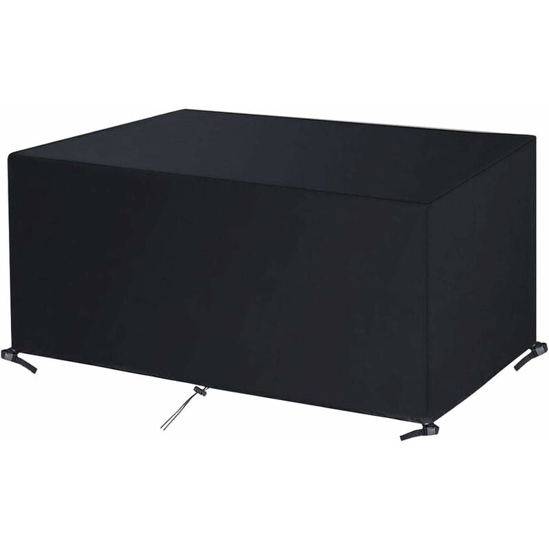 

Funda protectora para muebles de jardín Funda protectora con cordón y clips de fijación para juegos de muebles de mesa de jardín rectangulares Tela