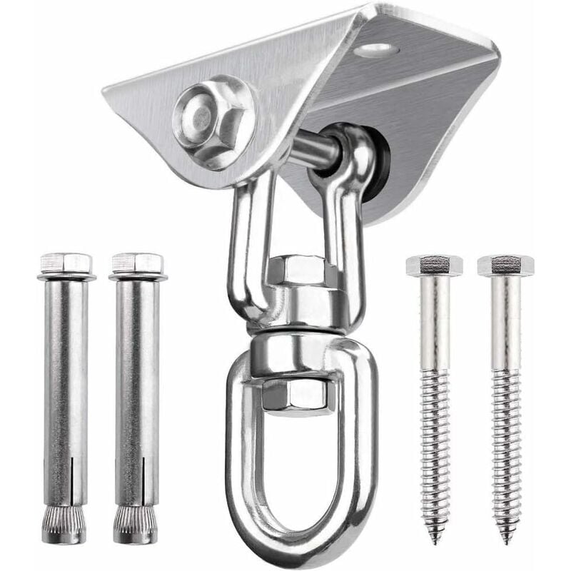 

Gancho de acero inoxidable para techo, giratorio de 360 ​​°, para concreto, madera, hamaca, asiento de veranda, silla, columpio, yoga y más,