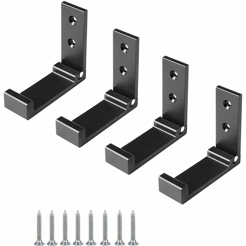 

Gancho para colgar en la pared de aleación de aluminio, ganchos para abrigos plegables de 90 ° con tornillos para puerta de pared, gabinete, cocina,