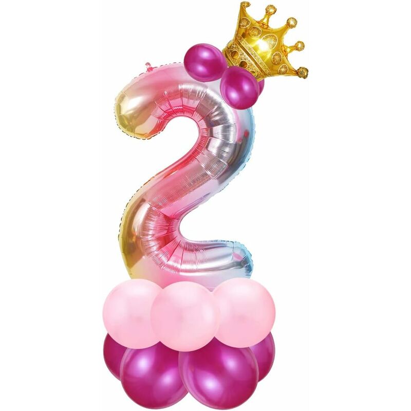 

Globo de 2 ° cumpleaños para niña, globo rosa de 2 números, globo de helio de número rosa, globo de niña de 2 años, globos de cumpleaños de 2 años,