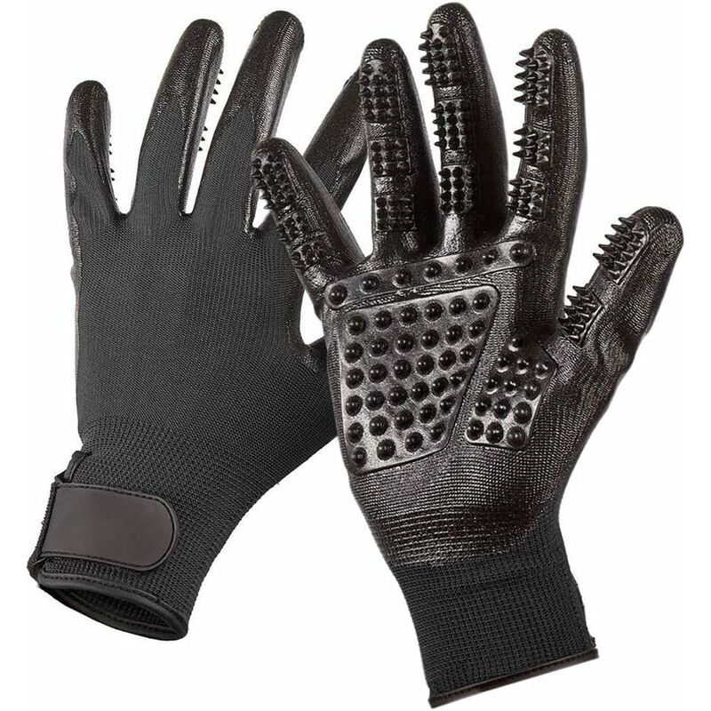 

Guante de aseo para mascotas Un par de guantes para mascotas Guantes de masaje para el pelo de gatos Guantes de aseo para caballos Cepillo de