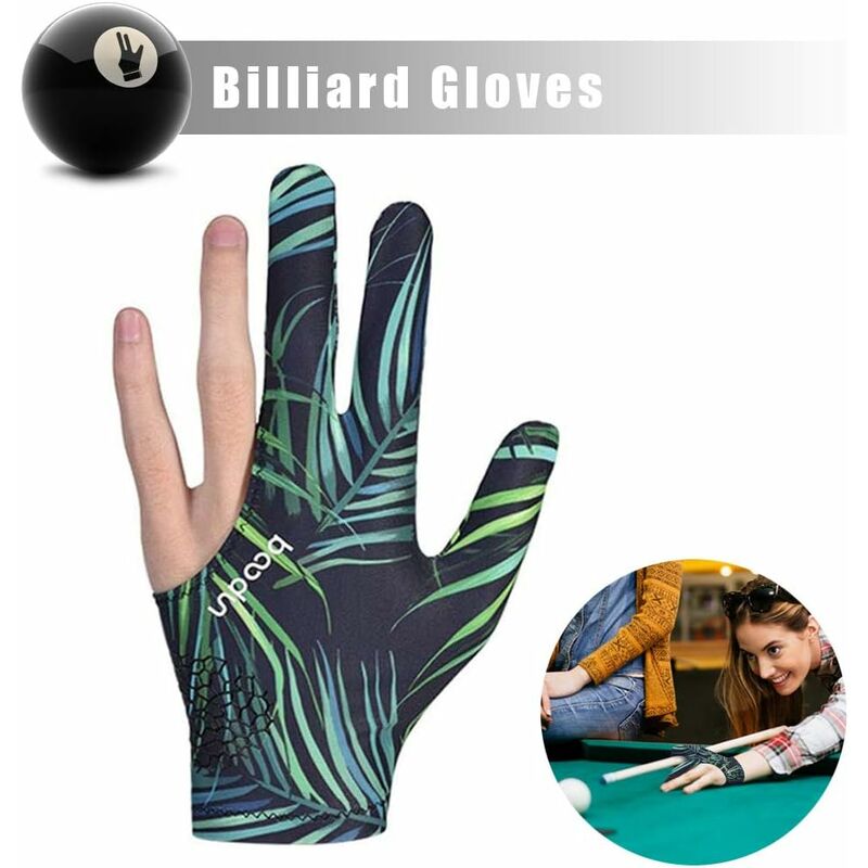 

Guantes de billar, guante de billar de billar de 3 dedos, guante de tiradores de billar para hombres y mujeres