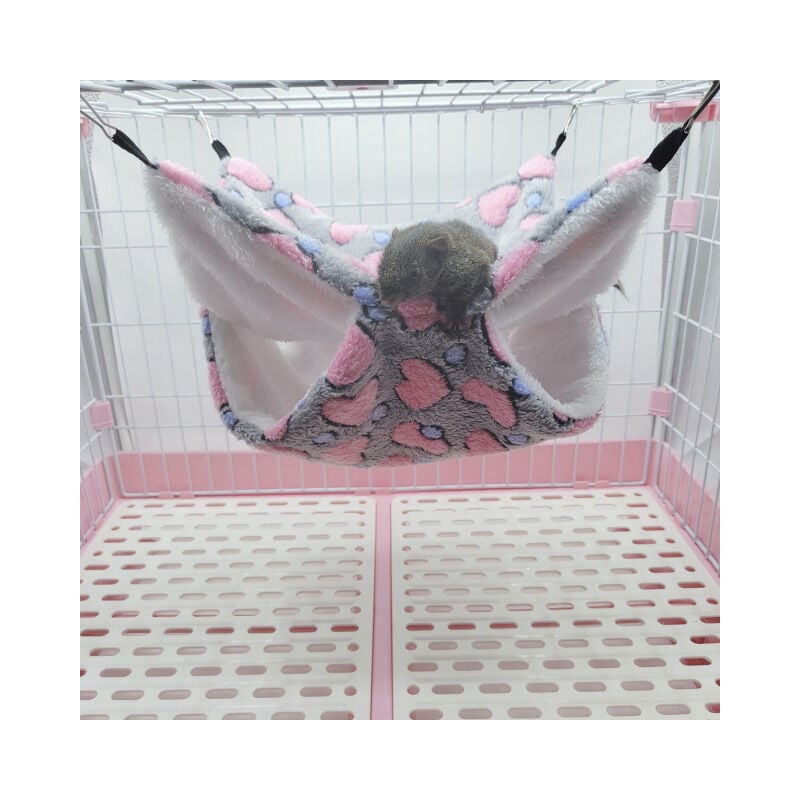 

Hamaca jaula para mascotas, para chinchillas, ardillas, otros animales pequeños, 34 x 34 cm (gris)