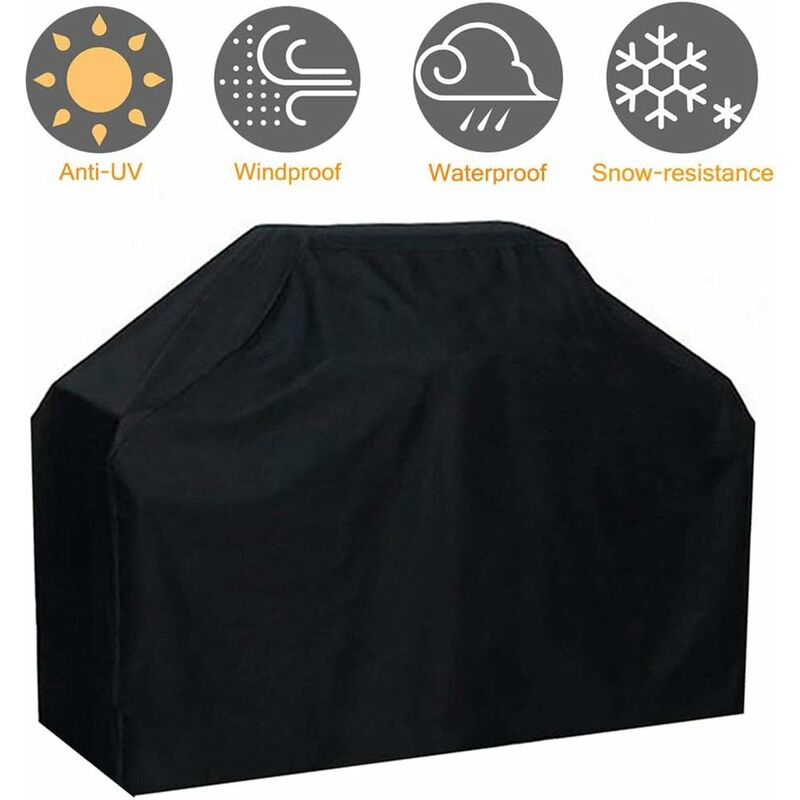 Housse de Barbecue résistante en Tissu Oxford imperméable et Coupe-Vent Résistant à la décoloration pour Barbecue Weber, Brinkmann et la Plupart des