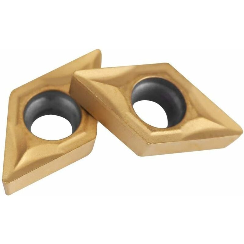 

Juego de 10 hojas de insertos giratorios CNC, cortadores de carburo en forma de diamante DCMT070204 US735 DCMT51.51, herramienta de torneado de