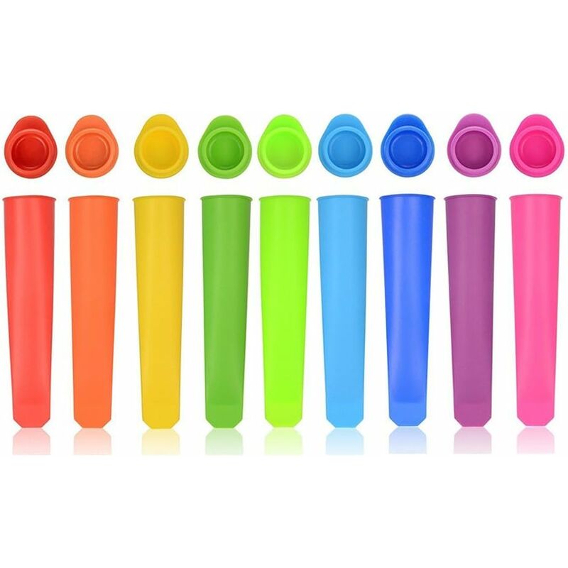 

Juego de 10 unidades para hacer paletas de helado, moldes de silicona para paletas de hielo y limpieza súper fácil, color aleatorio