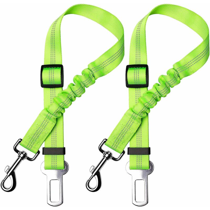 

juego de 2 cinturones de seguridad para perros con absorción de impactos y mosquetón elástico ajustable para perros Cinturón de seguridad superior