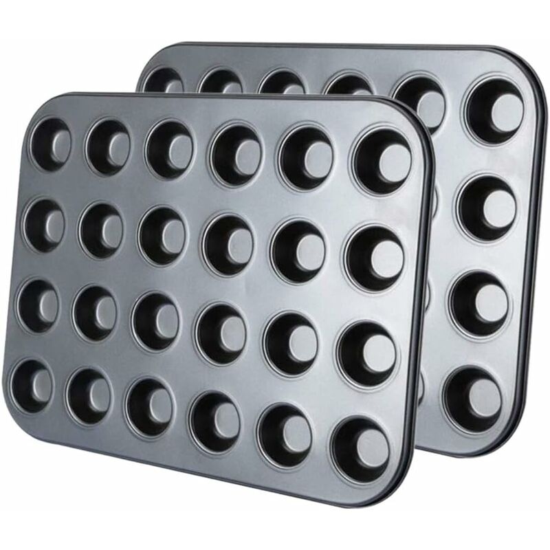 

Juego de 2 moldes para muffins en forma de mini muffins con disipación de calor 38 x 26 cm