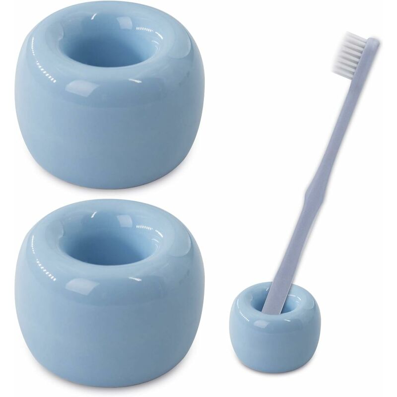 

Juego de 2 portacepillos de cerámica para baño Celeste - Litzee