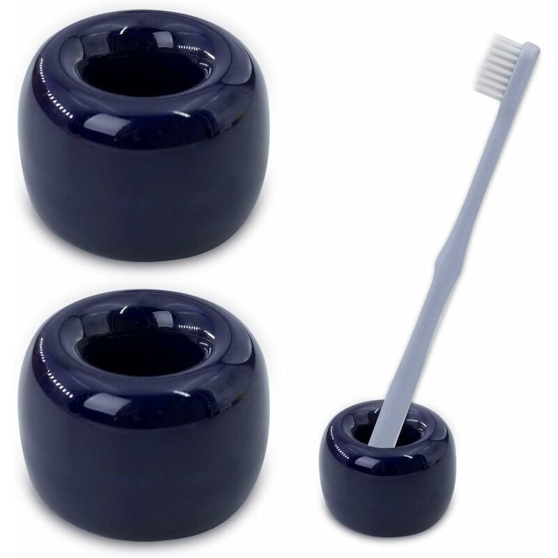 

Juego de 2 portacepillos de cerámica para baño Midnight Blue - Litzee