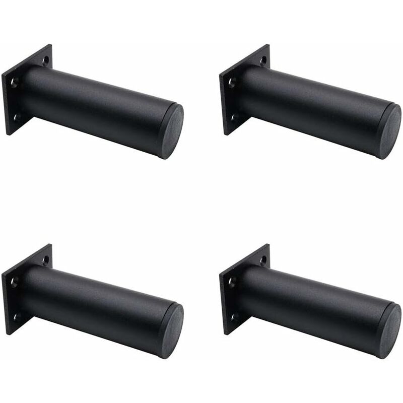 

Juego de 4 patas de mueble ajustables en color negro mate, 38 x 120 mm, patas de armario de TV de aleación de aluminio para mesa de centro, mueble,