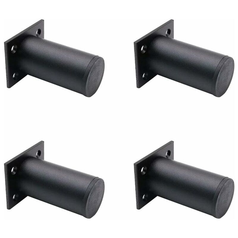 

Juego de 4 patas de mueble ajustables en color negro mate, 38 x 80 mm, patas de armario de TV de aleación de aluminio para mesa de centro, mueble,