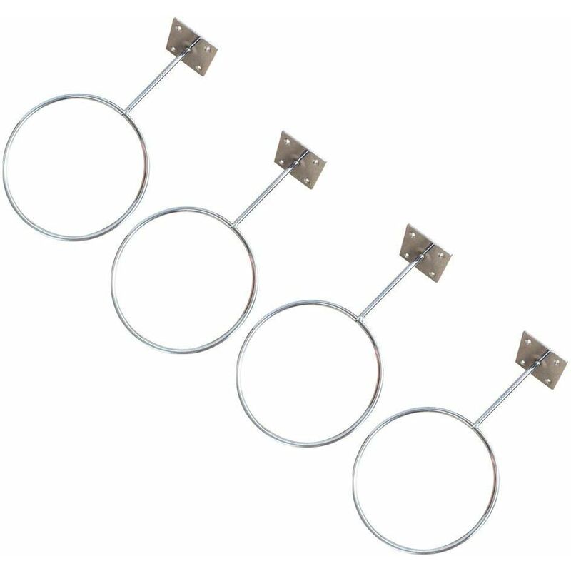 

Juego de 4 soportes de pared para balones de baloncesto, voleibol, balones de fútbol, ​​huecos, etc.