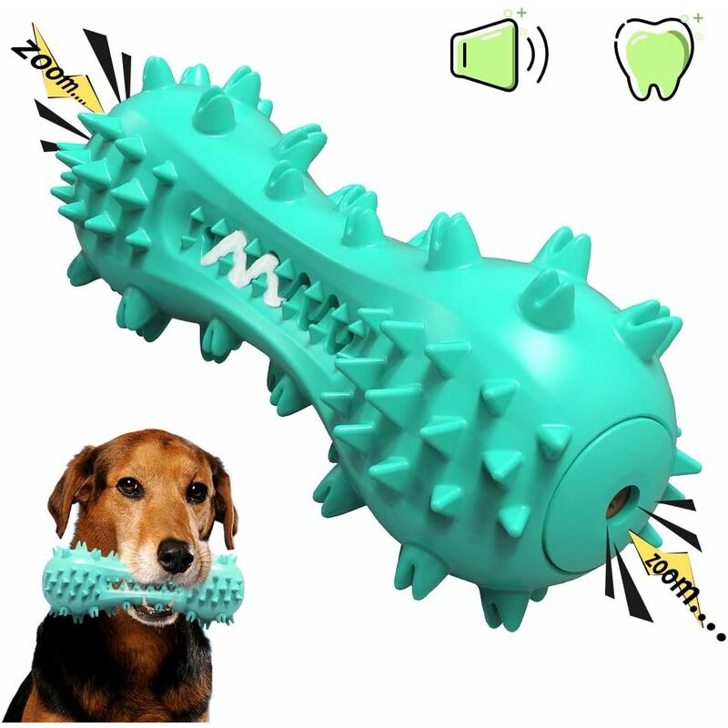 

Juguete limpiable para perros, cepillo de dientes para perros, juguete masticable de goma maciza para perros pequeños y medianos, azul
